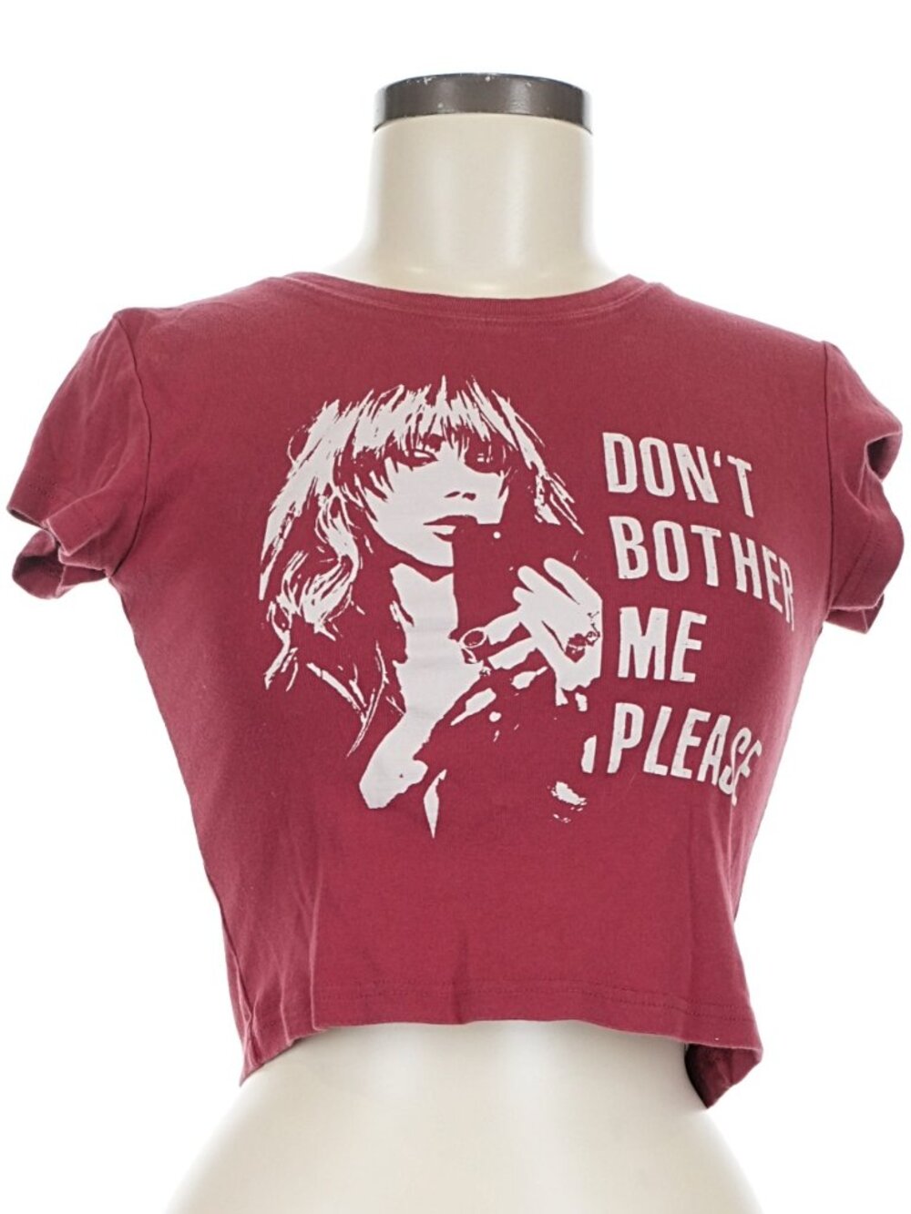 MINGA LONDON Don't Bother Me distressed graphic baby tee - Picture 3 of 6
